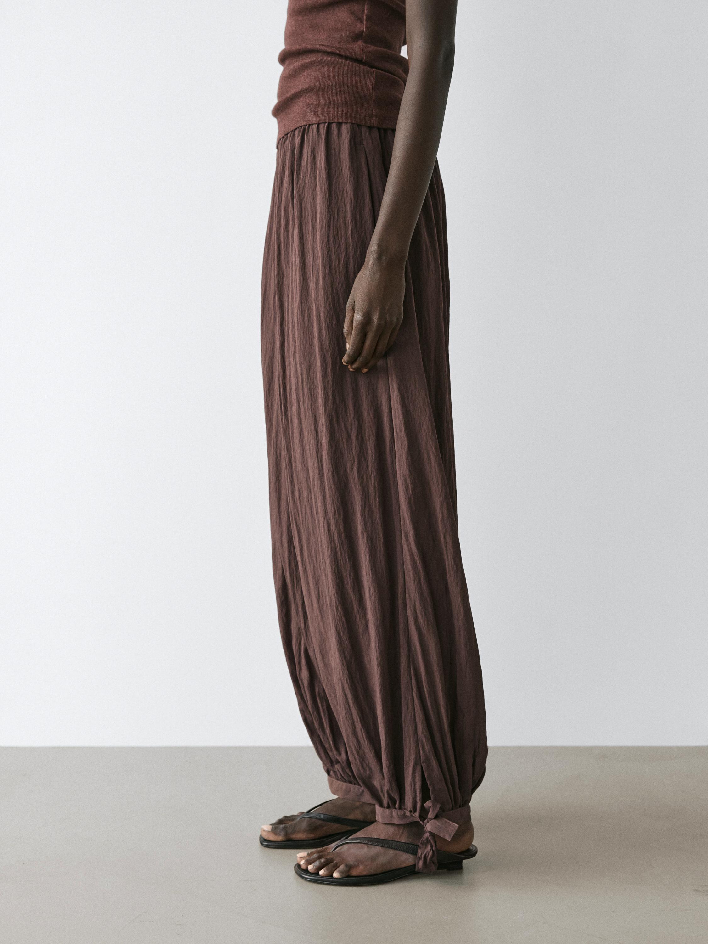 flowing draped pants